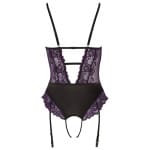 Δαντελένιο μωβ κορμάκι με στρας Cottelli Collection