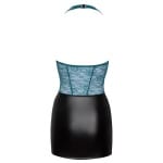 Εξώπλατο δαντελωτό τιρκουάζ φόρεμα Cottelli Collection