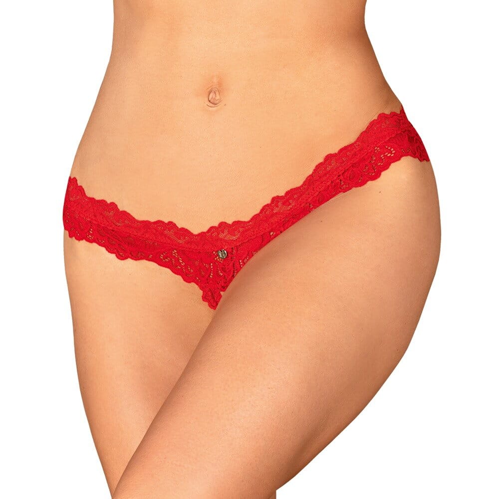 23227733111_kokkino_danteloto_string_choris_kaval Κόκκινο δαντελωτό στρίνγκ χωρίς καβάλο Obsessive