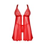 Κόκκινο σετ babydoll με στρίνγκ Elianes Obsessive