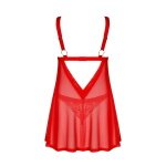 Κόκκινο σετ babydoll με στρίνγκ Elianes Obsessive