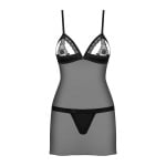 Σετ babydoll με ανοιχτό στήθος και στρίνγκ Obsessive