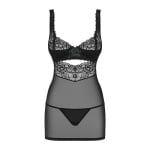 Σετ babydoll και στρίνγκ με κοψίματα Obsessive