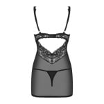 Σετ babydoll και στρίνγκ με κοψίματα Obsessive