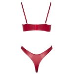 Κόκκινο σετ με εφέ δερματίνης Cottelli Collection