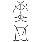 Σέξι σετ από ιμάντες με στρίνγκ Cottelli Collection