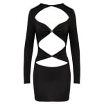 Μίνι μαύρο φόρεμα με ανοίγματα Cottelli Collection