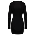 Μίνι μαύρο φόρεμα με ανοίγματα Cottelli Collection