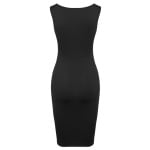 Μαύρο μίντι φόρεμα με κοψίματα Cottelli Collection