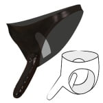Στραπ ον Σλιπάκι latex με 2 ντίλντο Latex Briefs with 2 Dildos