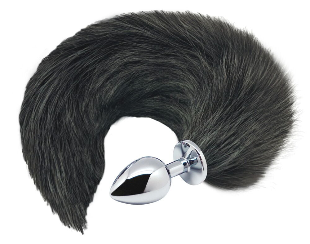 50031990000-proktiki-sfina-black-and-white-fox-tail-m Πρωκτική Σφήνα Black And White Fox Tail M