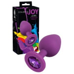 Μωβ Σφήνα με Διαμάντι Jewel Purple Plug