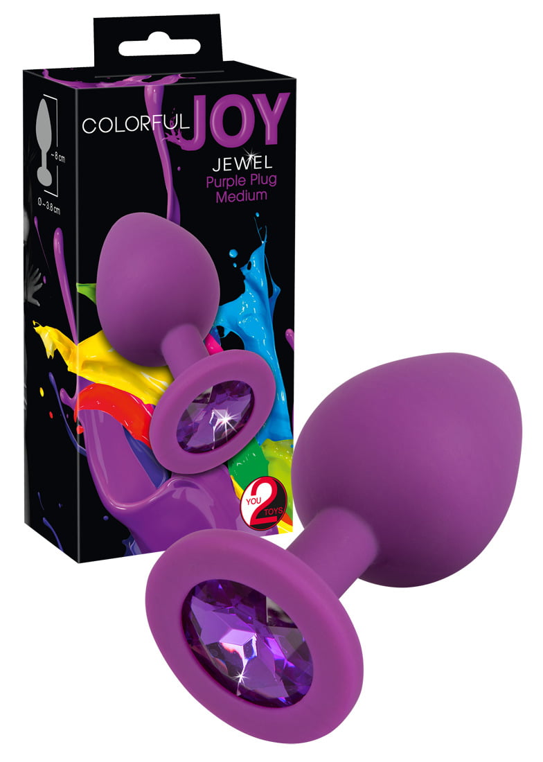 05171600000-mov-sfina-me-diamanti-jewel-purple-plug (2) Μωβ Σφήνα με Διαμάντι Jewel Purple Plug