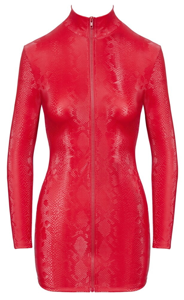 Φιδέ κόκκινο φόρεμα με φερμουάρ Cottelli Collection