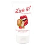 Vegan ερωτικό μασάζ φράουλας/σαμπάνιας Erotic Massage Gel Sparkling Wine and Strawberry