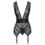 Διάφανο σετ με κορσέ και στρίνγκ Cottelli Collection