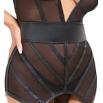 Διάφανο σετ με κορσέ και στρίνγκ Cottelli Collection