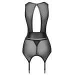Διάφανο σετ με κορσέ και στρίνγκ Cottelli Collection