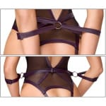 Διάφανο κορμάκι με δεσίματα και τσόκερ Cottelli BONDAGE