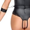 Μαύρο ματ κορμάκι χωρίς καβάλο και στήθος BONDAGE