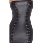 Μαύρο στράπλες μίνι φόρεμα με κορδόνια Cottelli Collection
