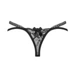 Μαύρο δαντελωτό στρίνγκ Blomentis Obsessive
