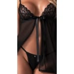 Μαύρο babydoll με στρίνγκ Blomentis Obsessive