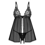 Μαύρο babydoll με στρίνγκ Blomentis Obsessive