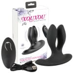 Διπλή πρωκτική σφήνα Vibrating Expander Butt Plug