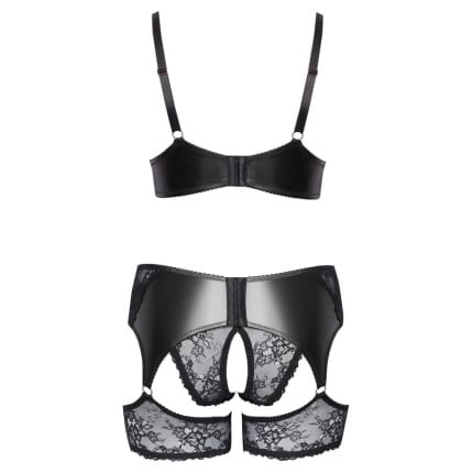Σέξι μαύρο σετ εσωρούχων με δαντέλα Cottelli Collection