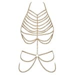 Σέξι χρυσή μεταλλική αλυσίδα σώματος Cottelli Collection