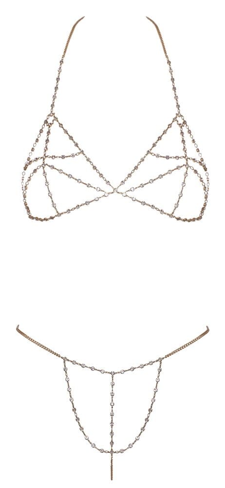 24505186001_sexi_chryso_set_metallikon_alysidon_me_stras Σέξι χρυσό σετ μεταλλικών αλυσίδων με στρας Cottelli Collection