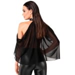 Μαύρο τοπ με τούλι και τσόκερ Noir