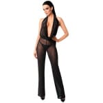 Μαύρη ολόσωμη αστραφτερή φόρμα Orgia Jumpsuit Noir