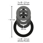 Κάλυμμα πέους όρχεων με 4 Δαχτυλίδια Cock Ring