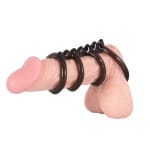 Κάλυμμα πέους όρχεων με 4 Δαχτυλίδια Cock Ring