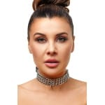 Δερμάτινο Κολάρο με μεταλλικές αλυσίδες Chain Collar ZADO