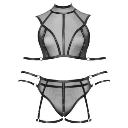 Σέξι σετ με άνοιγμα στήθους και καβάλου Cottelli Collection