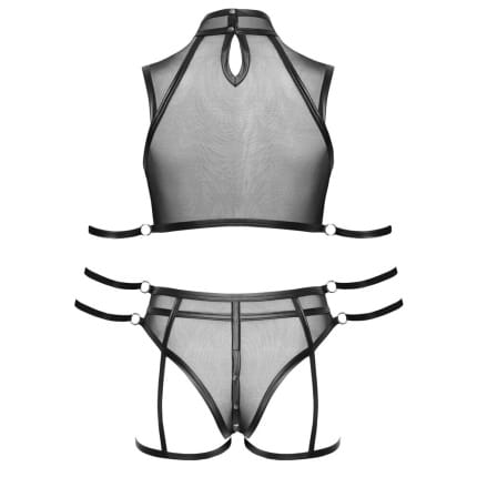Σέξι σετ με άνοιγμα στήθους και καβάλου Cottelli Collection