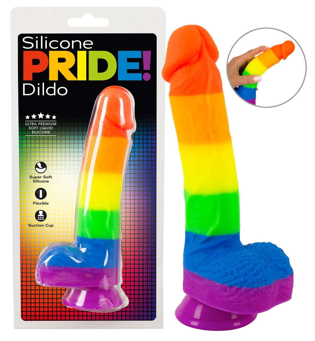 50033690000-polychromo-realistiko-dildo-pride (1) Πολύχρωμο Ρεαλιστικό Dildo PRIDE!