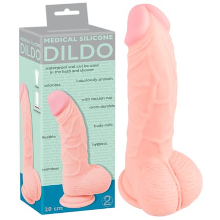 Ομοίωμα Πέους Ιατρικής Σιλικόνης 20 Εκ Medical Silicone Dildo