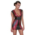 Σέξι Κόκκινο Φόρεμα με Μαύρες Λωρίδες Sexy Red Dress