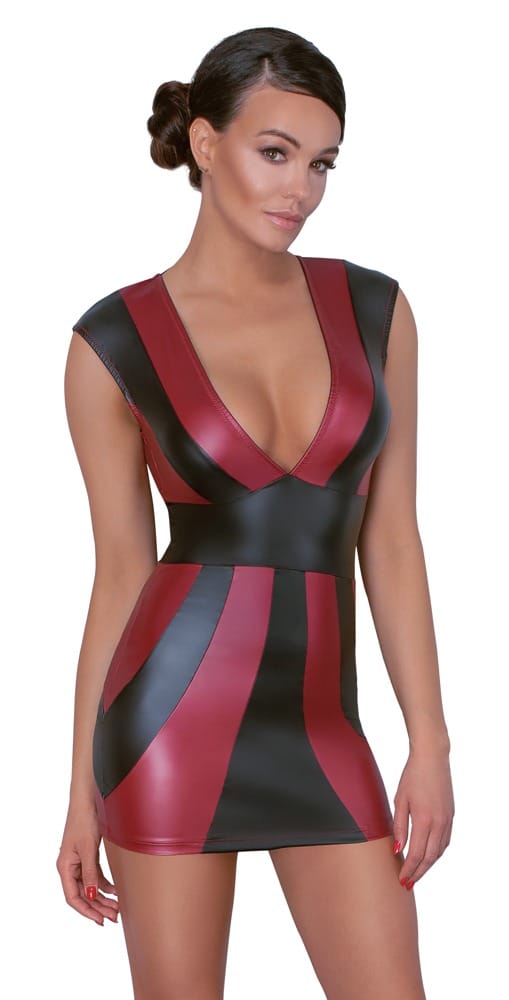 27179133021-kokkino-forema-me-mavres-lorides-red-dress (1) Σέξι Κόκκινο Φόρεμα με Μαύρες Λωρίδες Sexy Red Dress