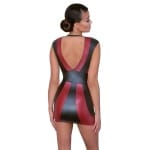 Σέξι Κόκκινο Φόρεμα με Μαύρες Λωρίδες Sexy Red Dress