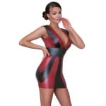 Σέξι Κόκκινο Φόρεμα με Μαύρες Λωρίδες Sexy Red Dress