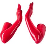Γάντια Λάτεξ Μακριά Κόκκινα Latex Gloves Shiny