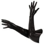 Γάντια Λάτεξ Μακριά Μαύρα Latex Gloves Shiny