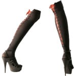 Μαύρες Κάλτσες Με Δέσιμο Net Overknees