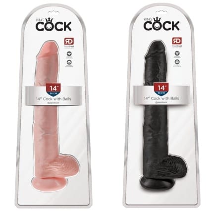 Ρεαλιστικό Ομοίωμα 35 cm με Όρχεις 14" Cock with Balls