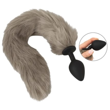Πρωκτική Σφήνα με Γκρι Ουρά fluffy tail